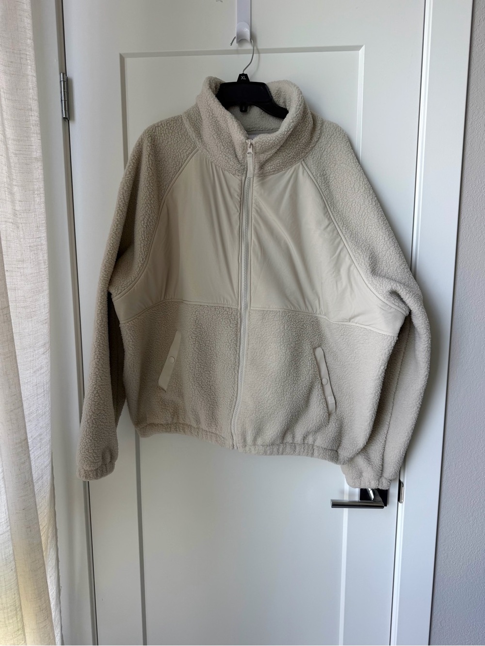 Popflex Full-Zip Sherpa Jacket - Cream
